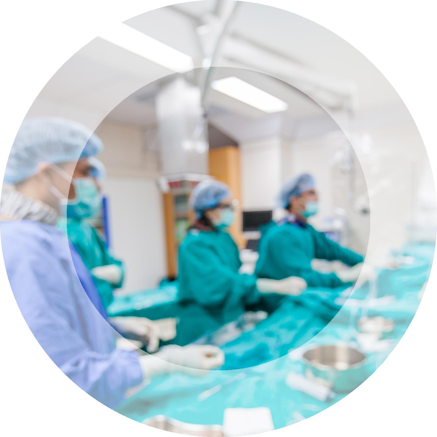 Cath Lab with doctor nurse and patient in hospital